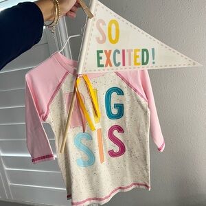 Mudpie BIG SIS Shirt and banner set